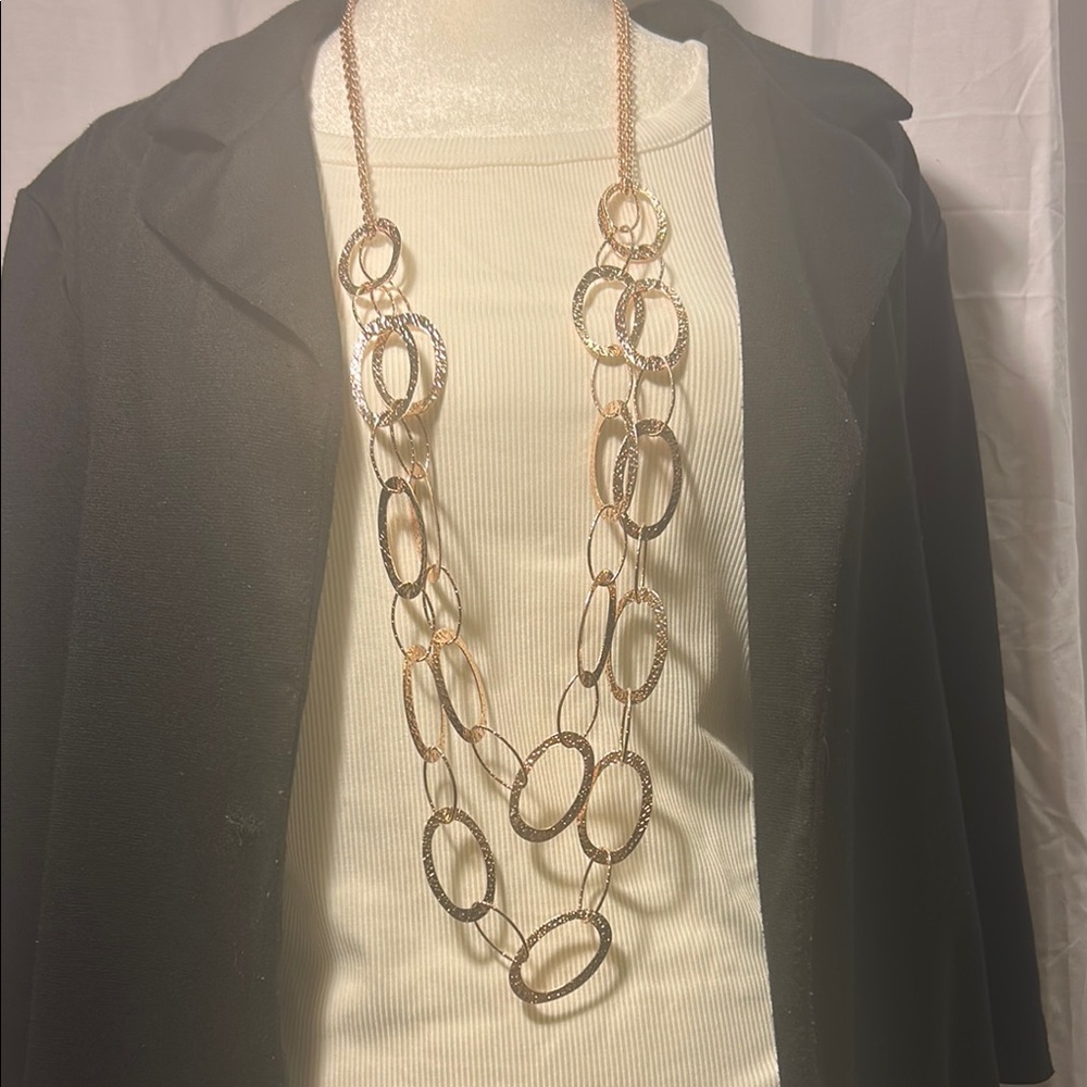 Elegant Gold and Silver Chain Necklace